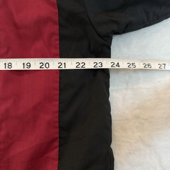 Handmade Quilt Jacket Red Black Patchwork Boho Festival Folk Art Large - Picture 11 of 11